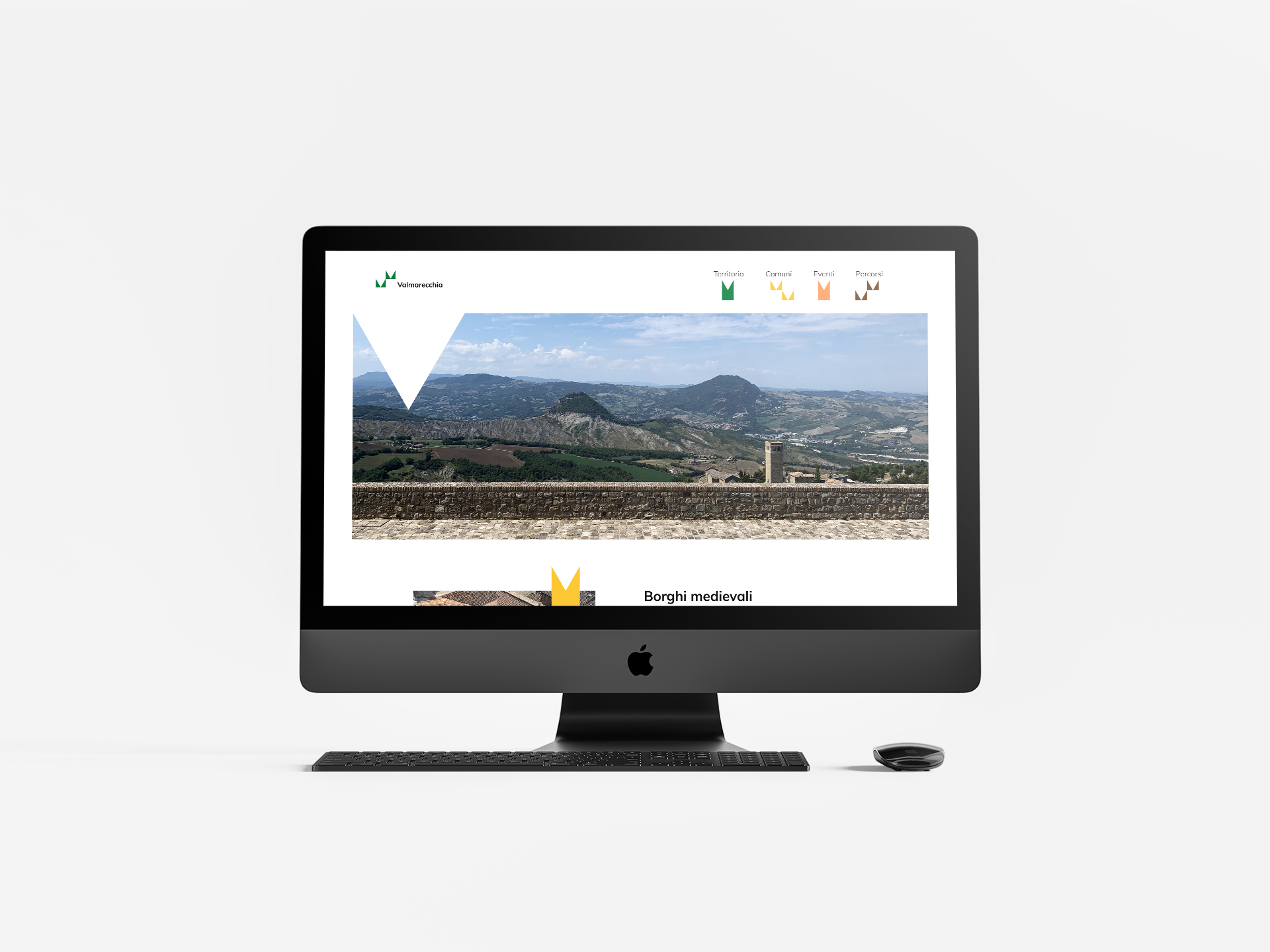 Landing page del sito per Valmarecchia