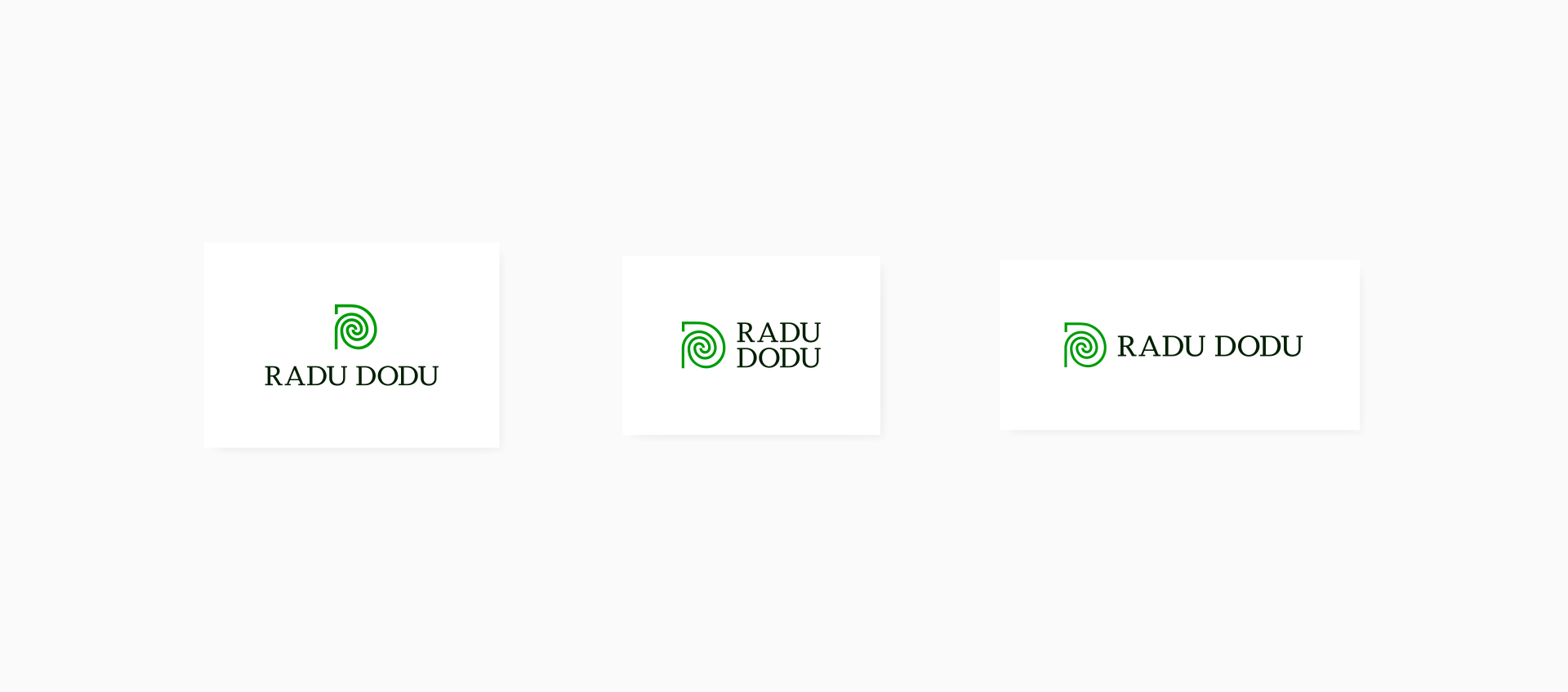 3 diverse versioni del logo da utilizzare in base ai formati in cui deve essere disposto