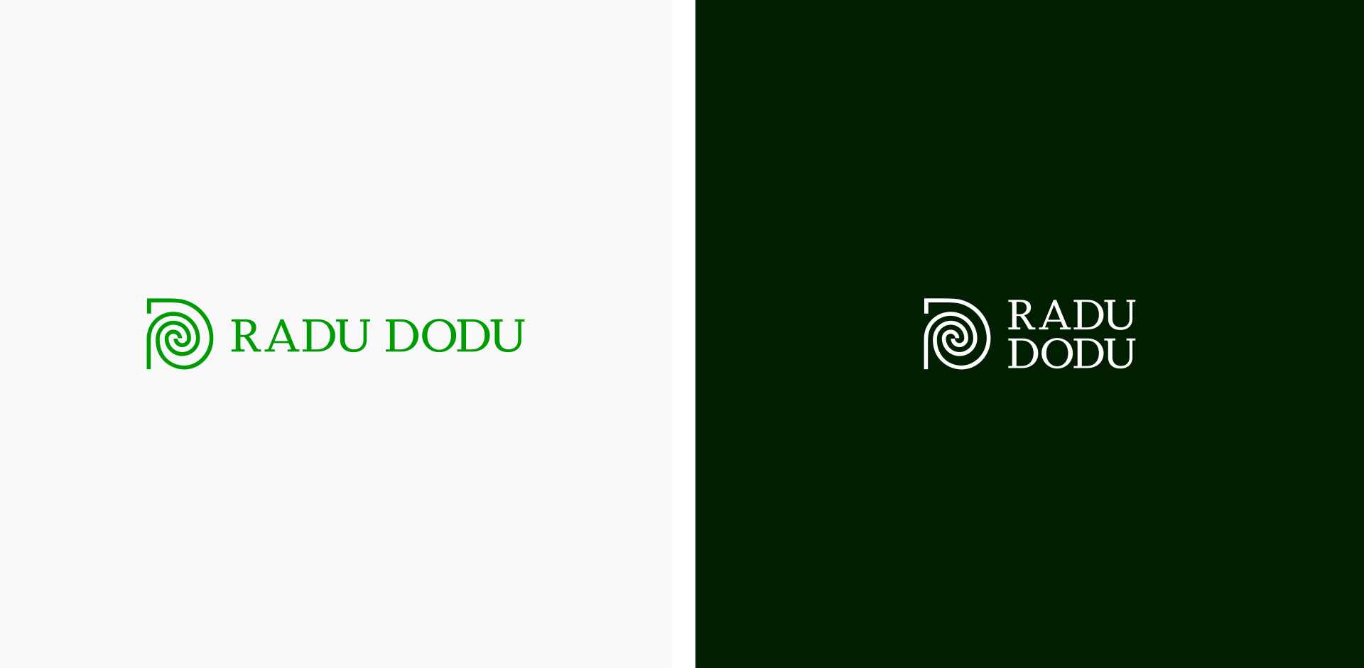 Altre 2 versioni cromatiche del logo di Radu Dodu