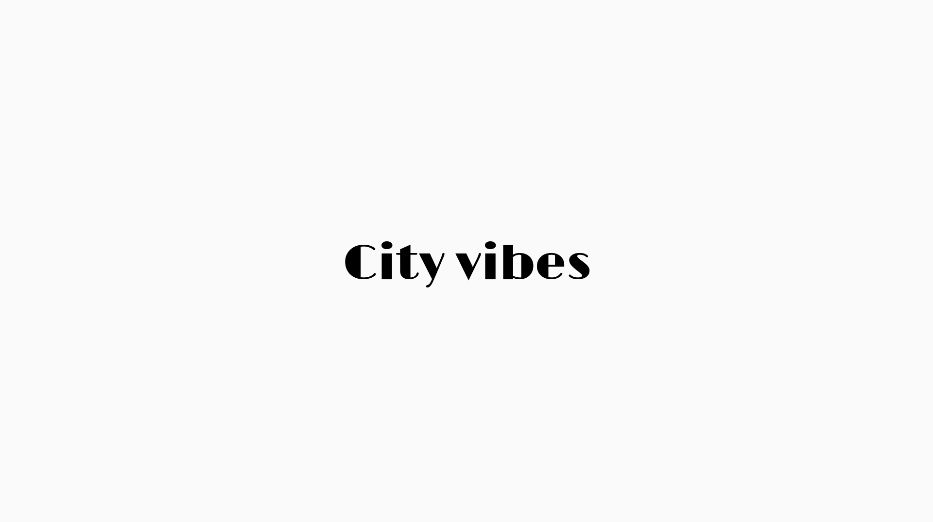 Naming del progetto: City vibes